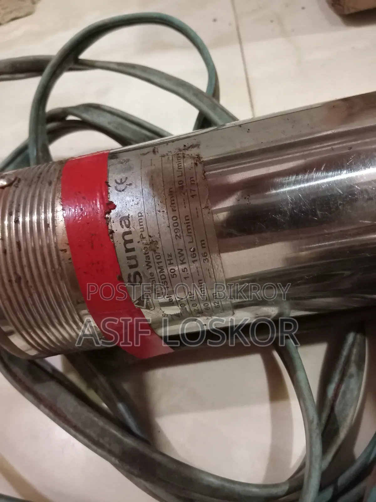 Submersible Water Pump to Sell 1.5 Horsepower