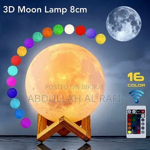 RGB 3D Moon Lamp