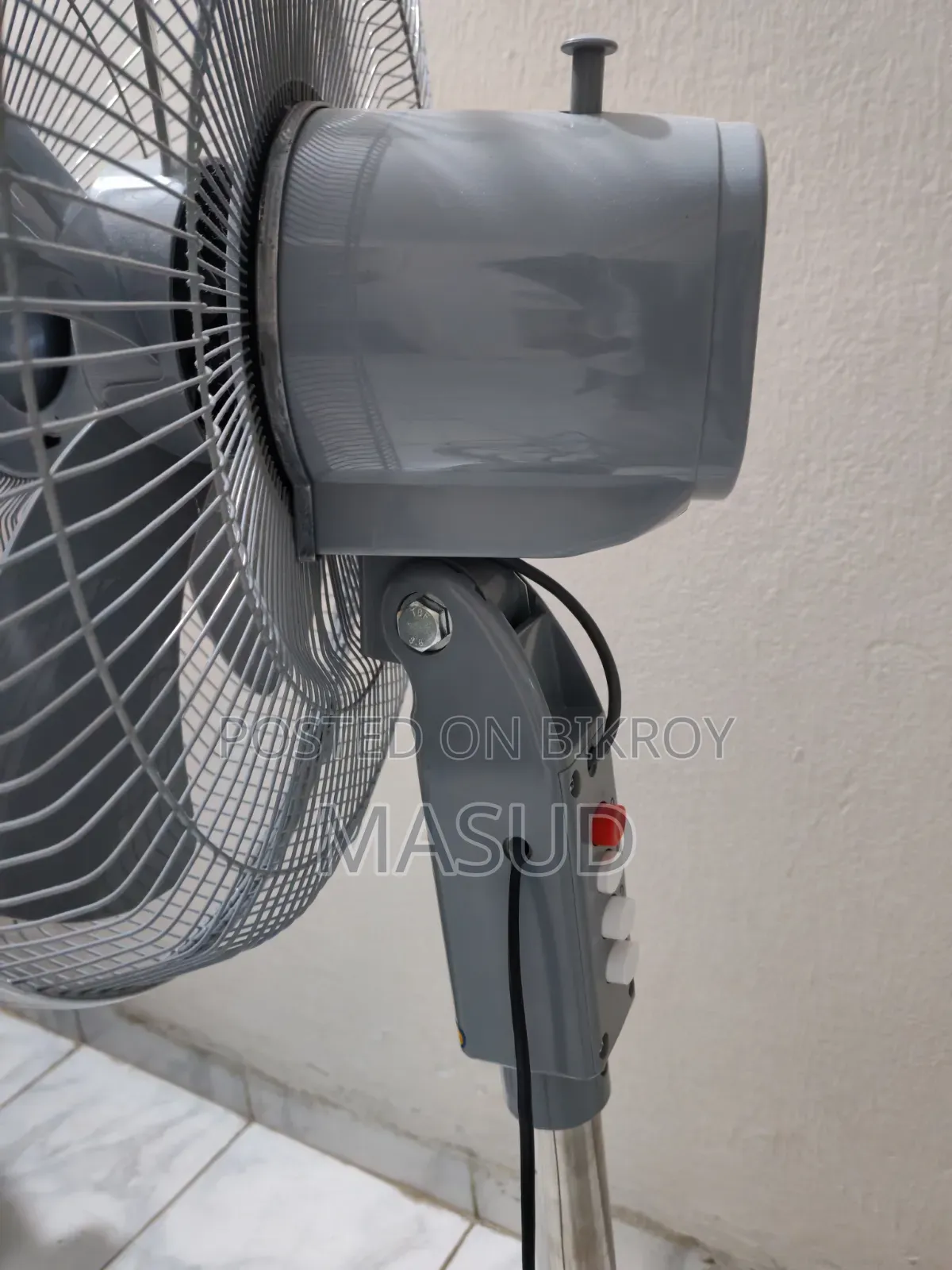 VISION Heavy Duty Stand Fan-Trendy-Gray- 5 Blades- Size: 18 inch