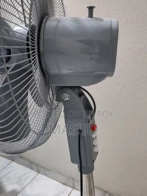 VISION Heavy Duty Stand Fan-Trendy-Gray- 5 Blades- Size: 18 inch