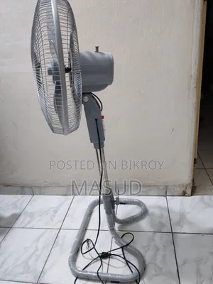 VISION Heavy Duty Stand Fan-Trendy-Gray- 5 Blades- Size: 18 inch