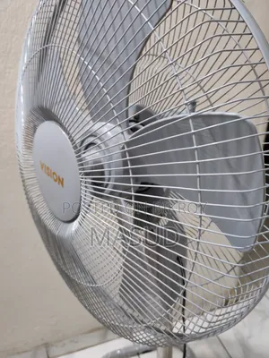 VISION Heavy Duty Stand Fan-Trendy-Gray- 5 Blades- Size: 18 inch