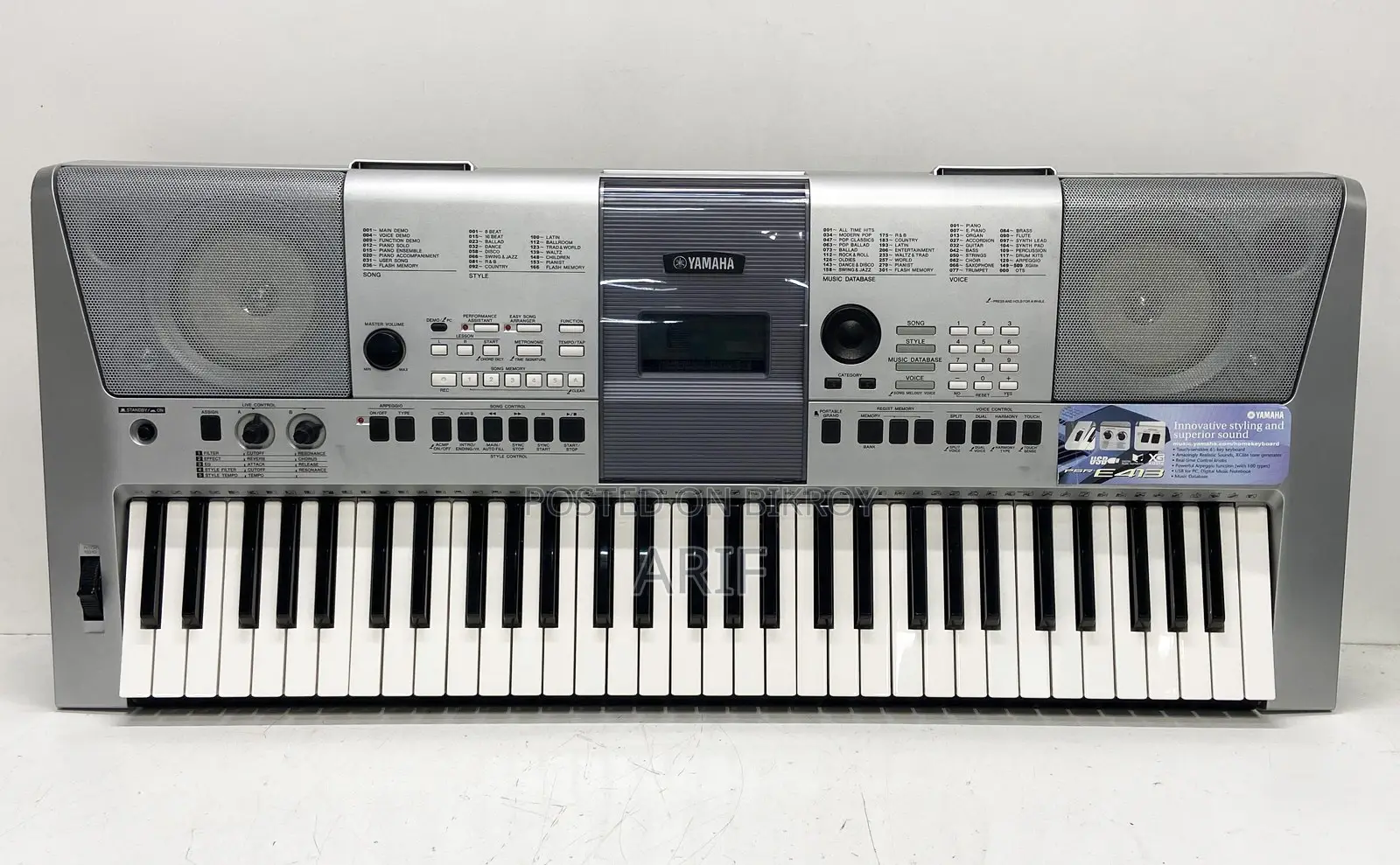 YAMAHA PSR-E413 Touch Sensitive Keyboard (MIDI + Live)