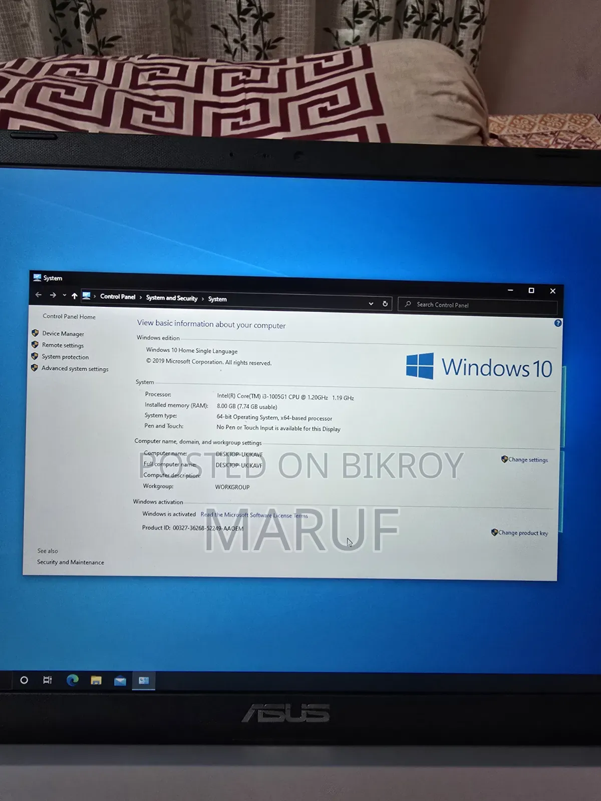 Laptop Asus 8GB Intel Core i3 SSD 512GB