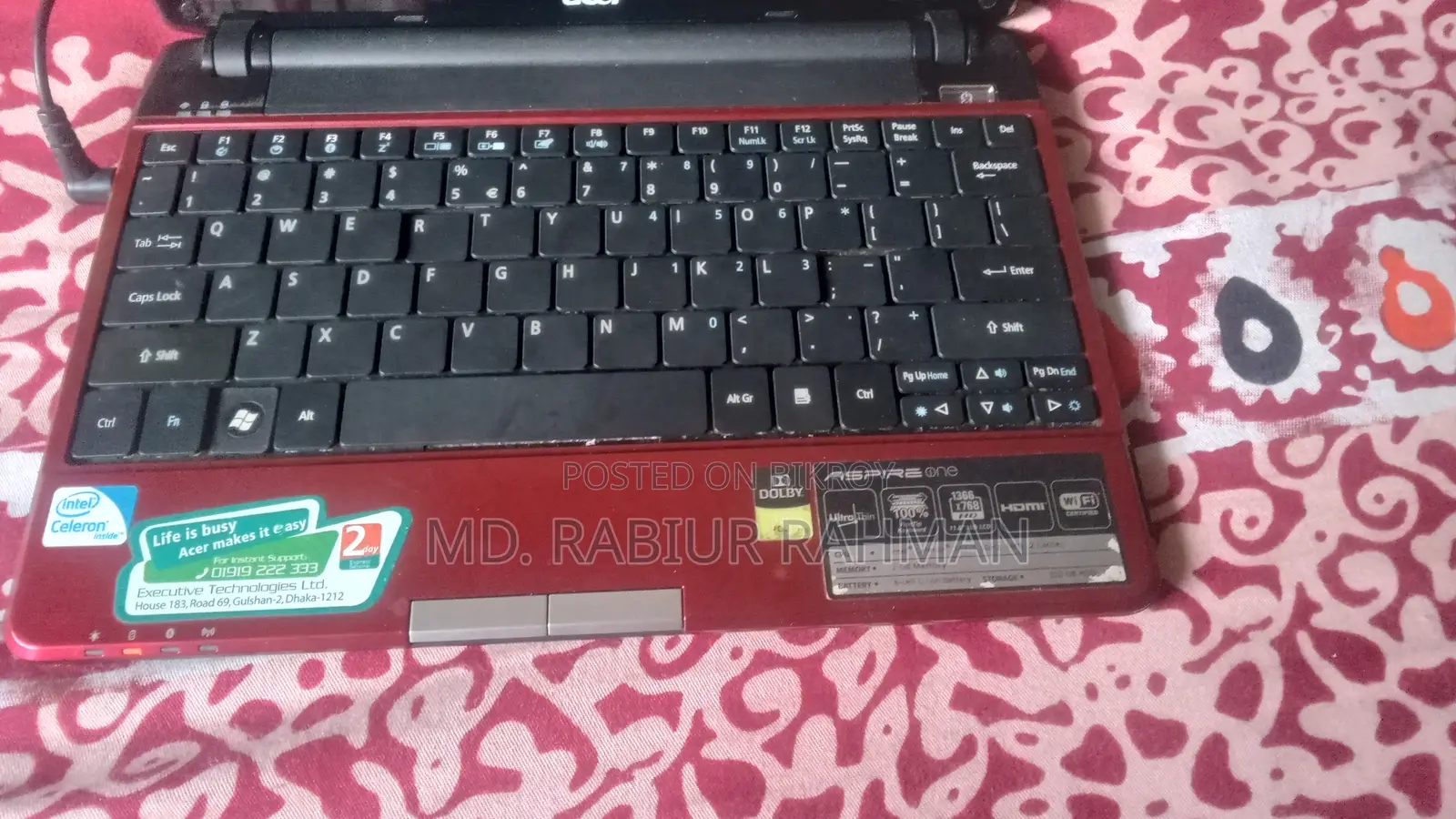 Laptop Acer AcerNote 370 2GB Intel Celeron HDD 320GB