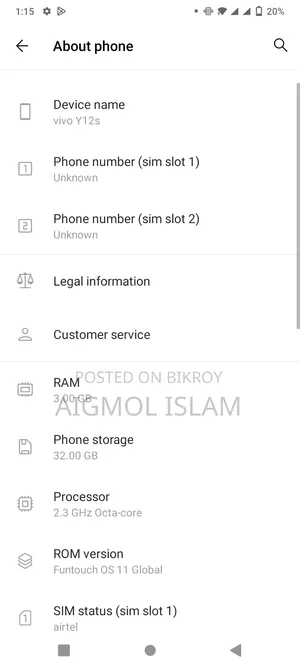 Vivo 32 GB Purple