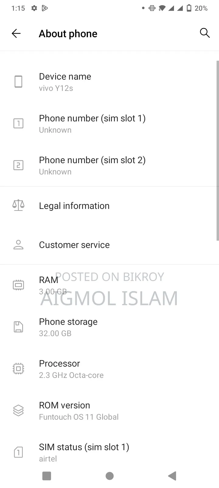 Vivo 32 GB Purple