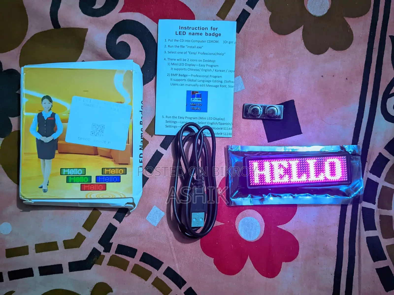 Mini LED Name Badge