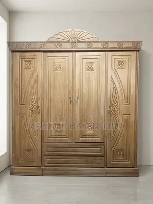 লাক্সারি সেগুন কাঠের ডিজাইনার ওয়ারড্রোব
