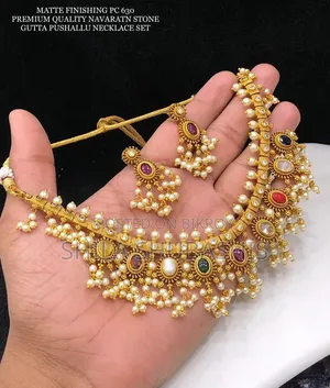 Premium Quality Gutta Pusallu Necklace Set