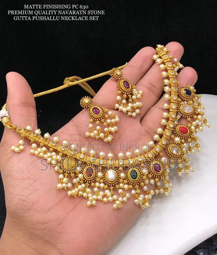 Premium Quality Gutta Pusallu Necklace Set
