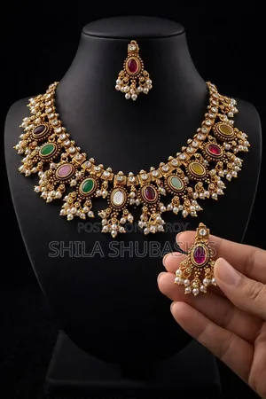 Premium Quality Gutta Pusallu Necklace Set