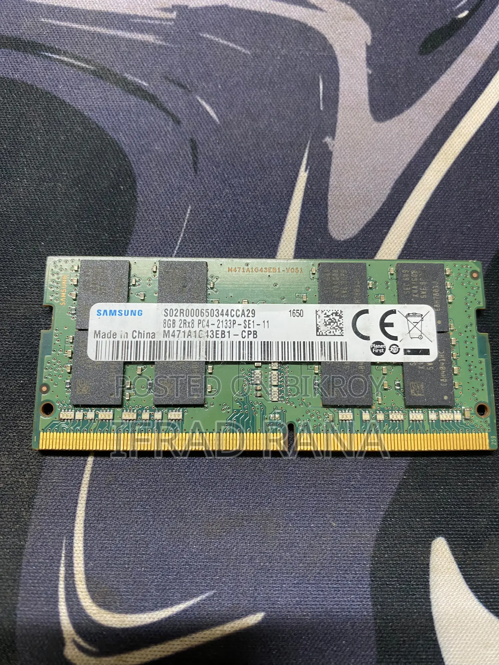 Samsung 8GB DDR4 2133MHz Laptop RAM (SODIMM) – Original OEM
