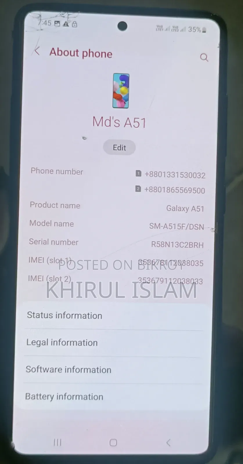 Samsung Galaxy A51 128 GB Black