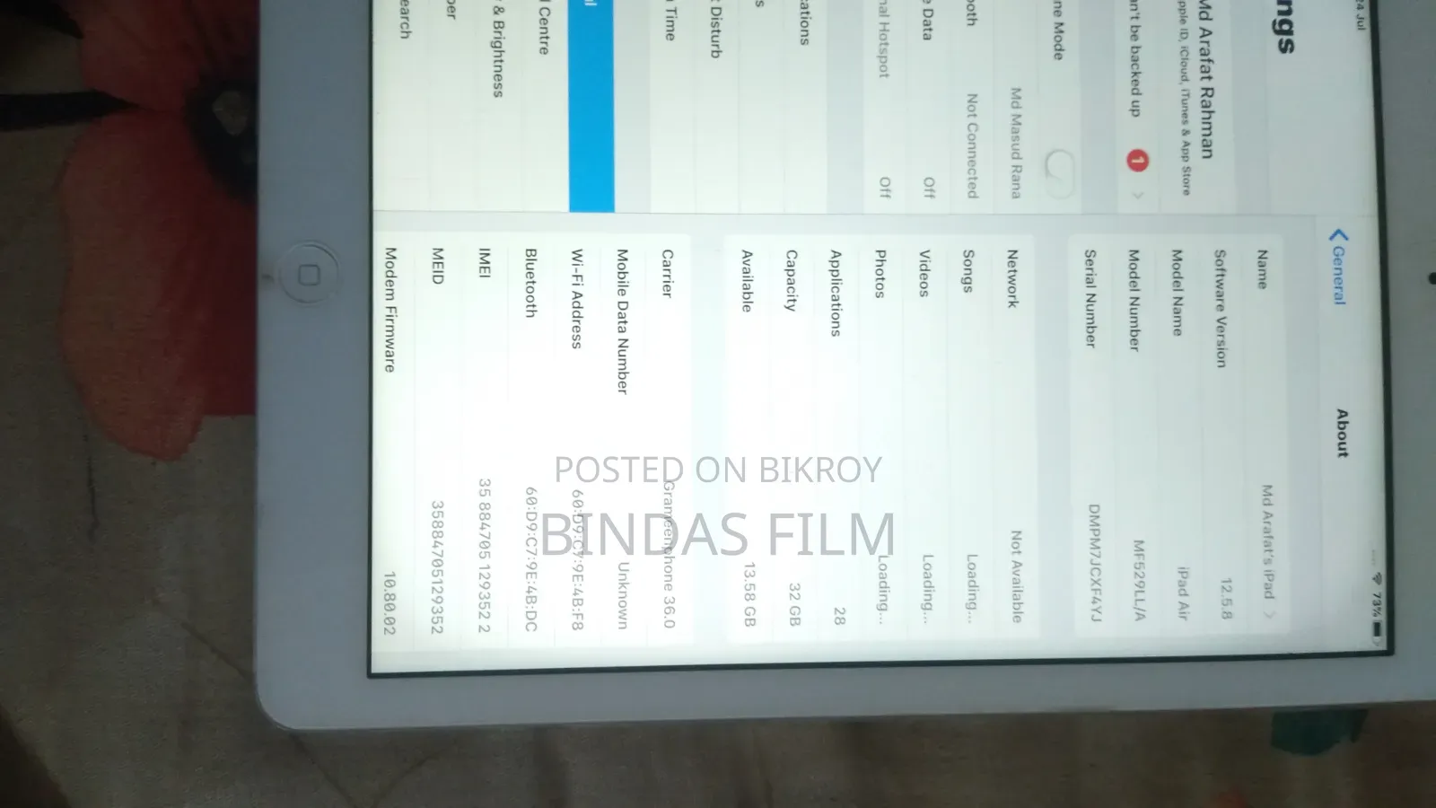 New Apple iPad Air 2 32 GB Silver