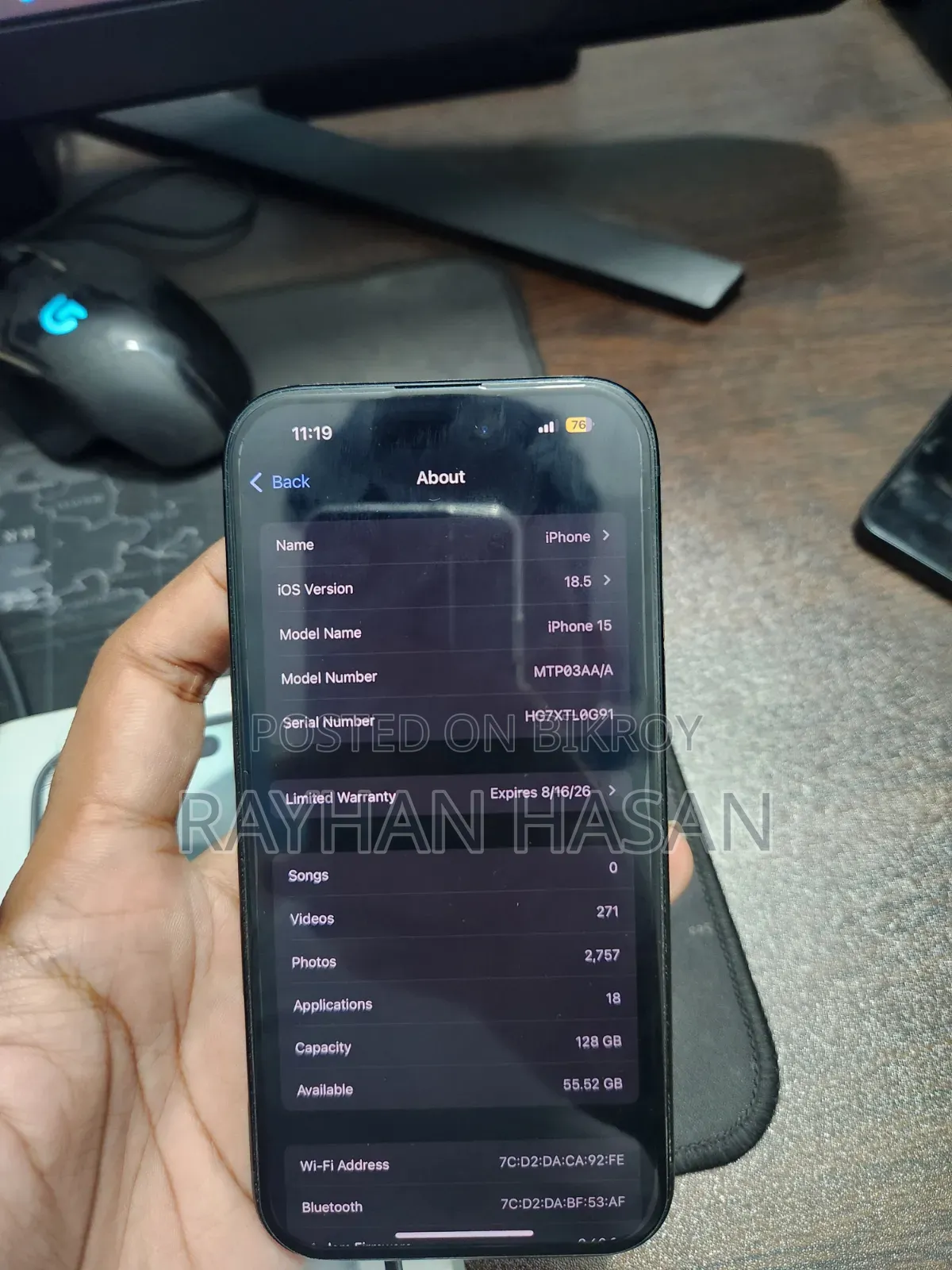 Apple iPhone 15 128 GB Black