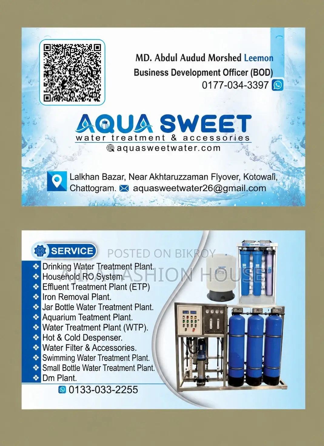 AQUA SWEET Water Treatment Service