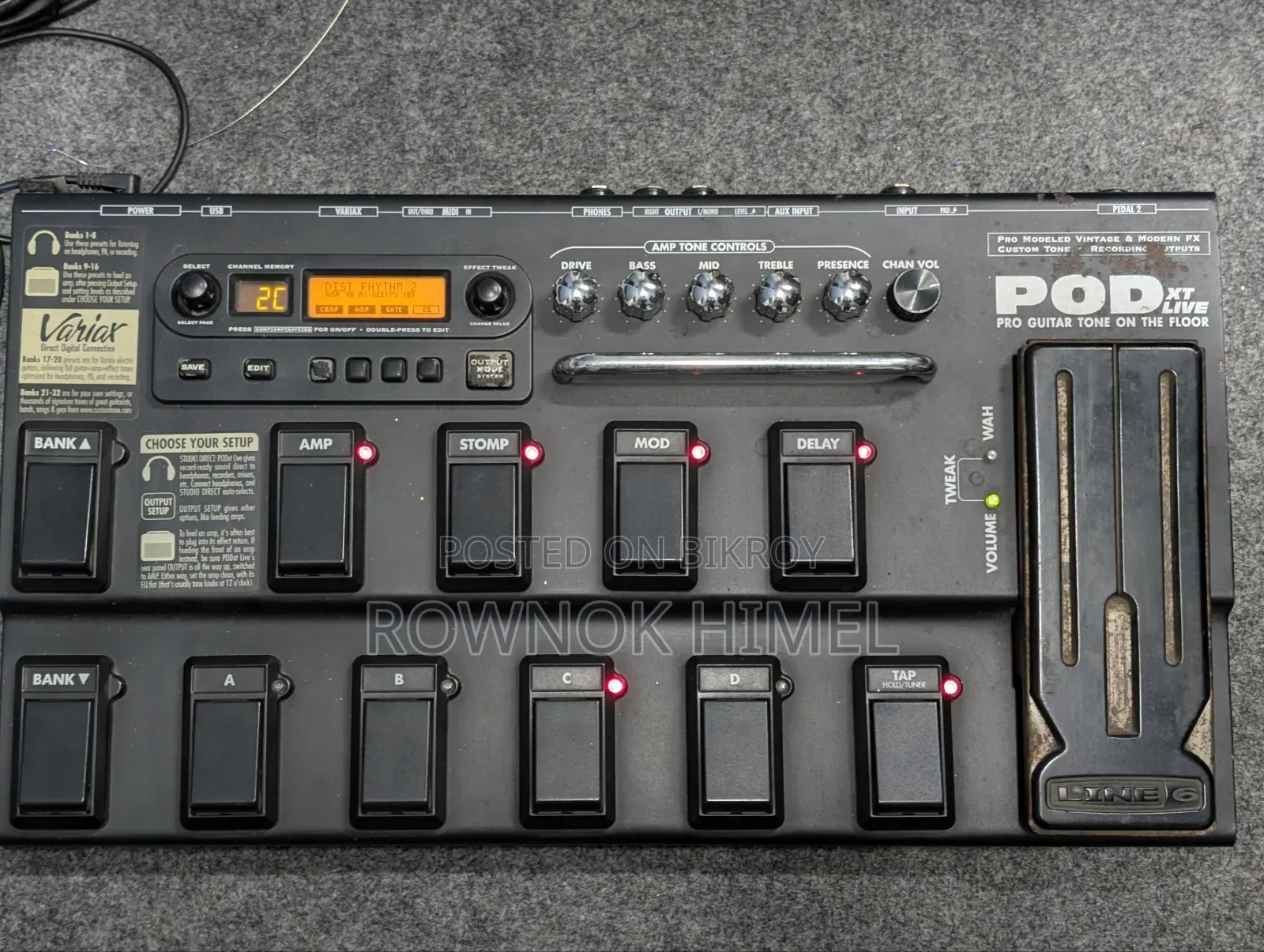 Line 6 Pod XT Live With Original Adapter, Bag and USB Cable