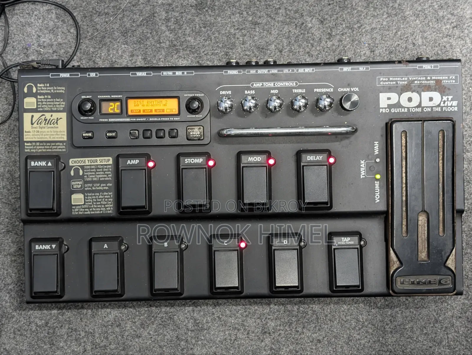 Line 6 Pod XT Live With Original Adapter, Bag and USB Cable