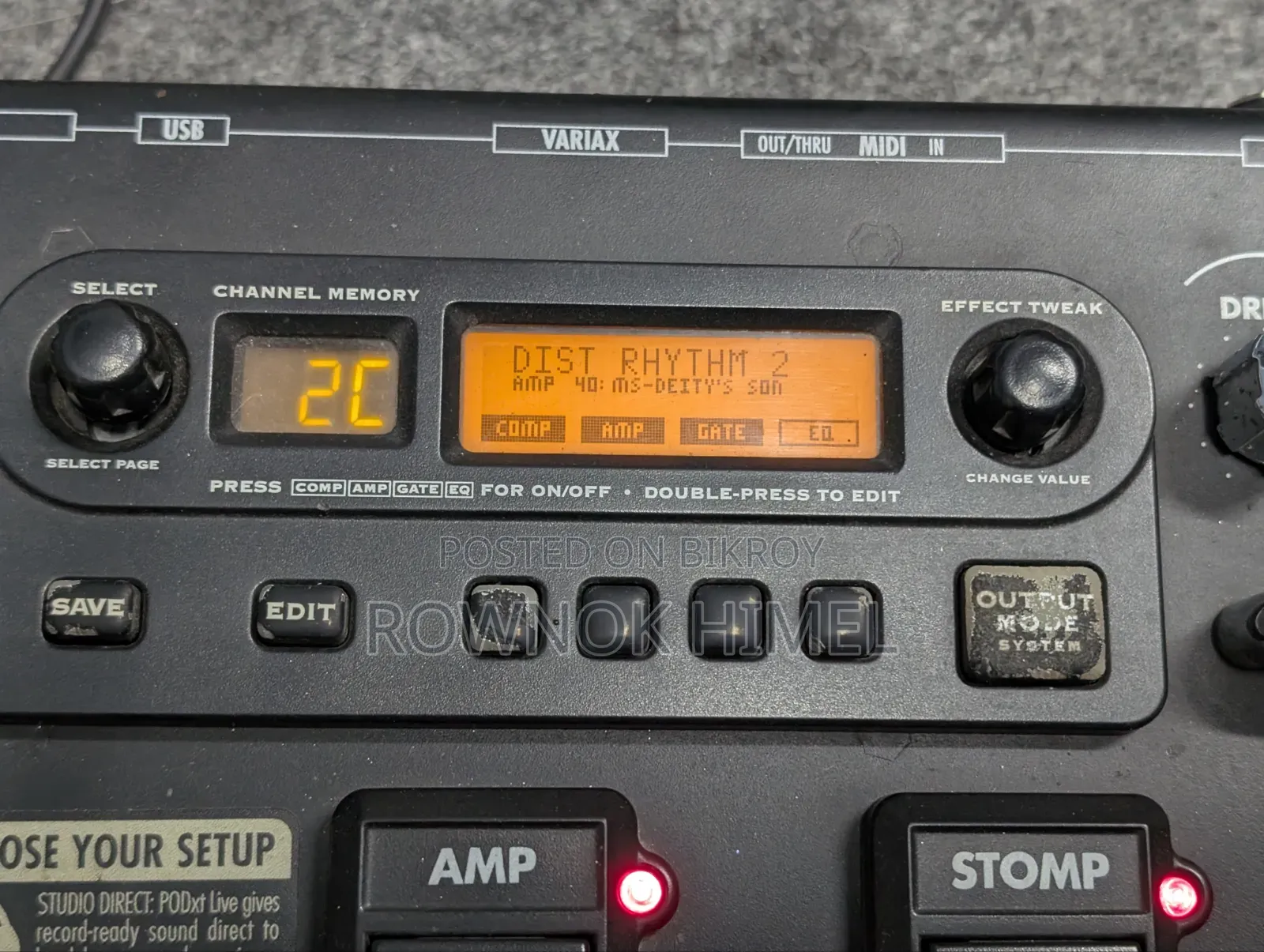 Line 6 Pod XT Live With Original Adapter, Bag and USB Cable