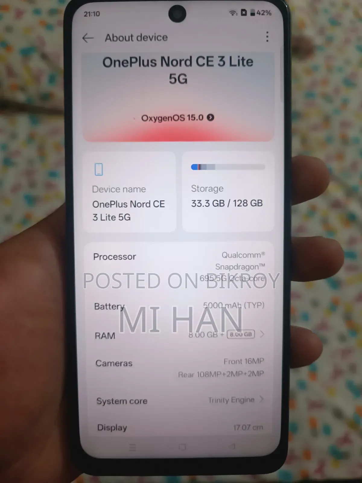 OnePlus Nord CE 3 Lite 5G 128 GB Black