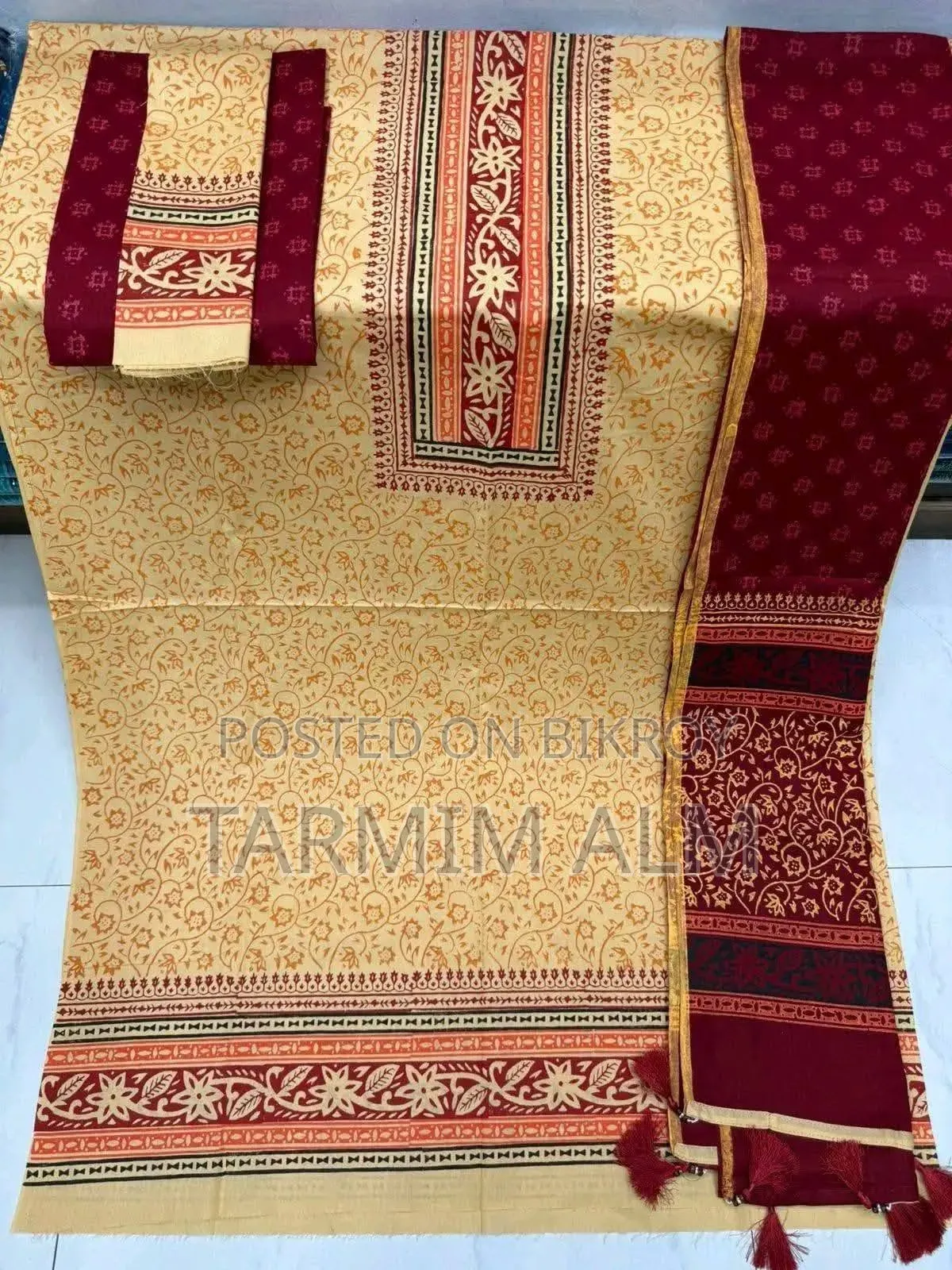 কটন থ্রি পিস