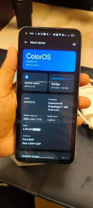 Oppo A76 128 GB Silver