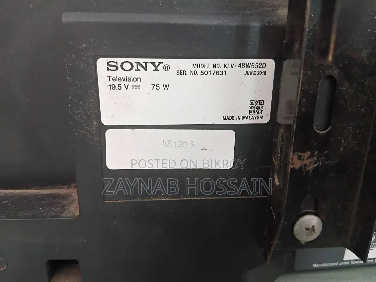 Sell 42" Sony TV