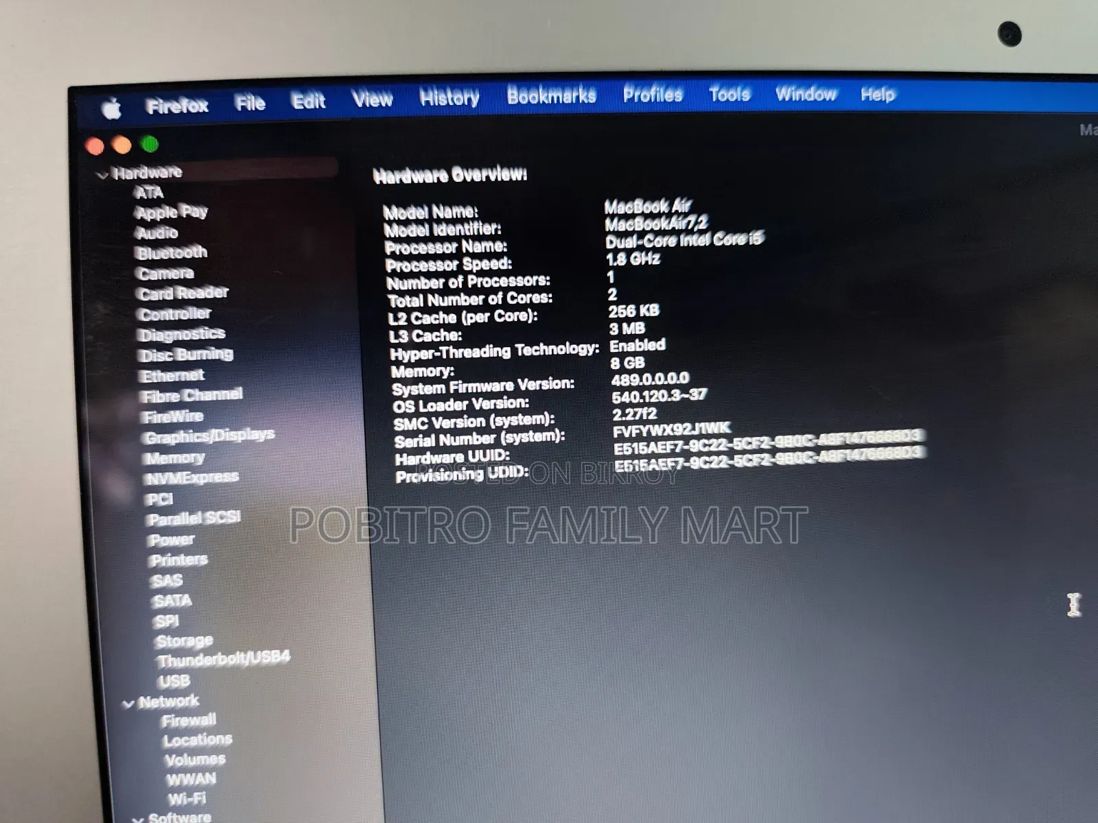 Laptop Apple MacBook Air 2017 8GB Intel Core I5 SSD 128GB