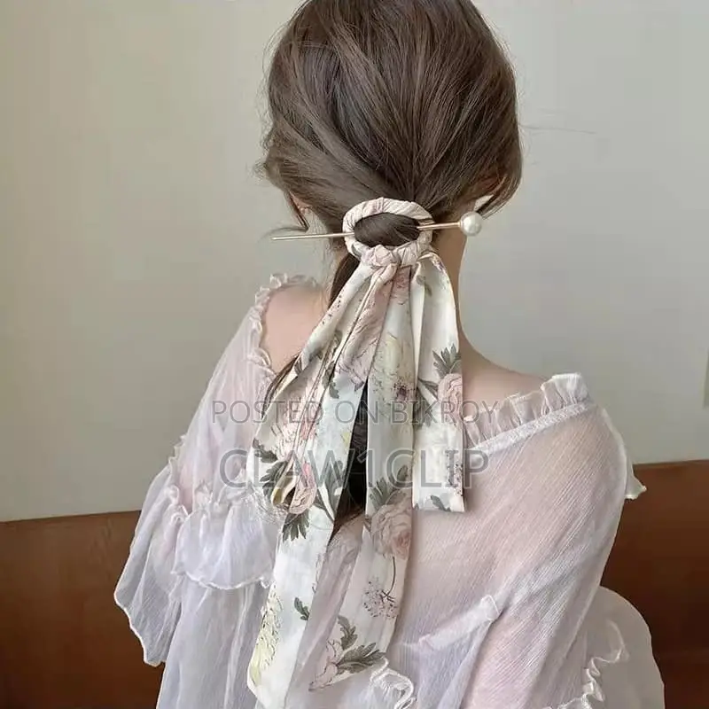 Hair Sticks Chinese Style Elegant Women's Long Ribbon Hair Stick Clip