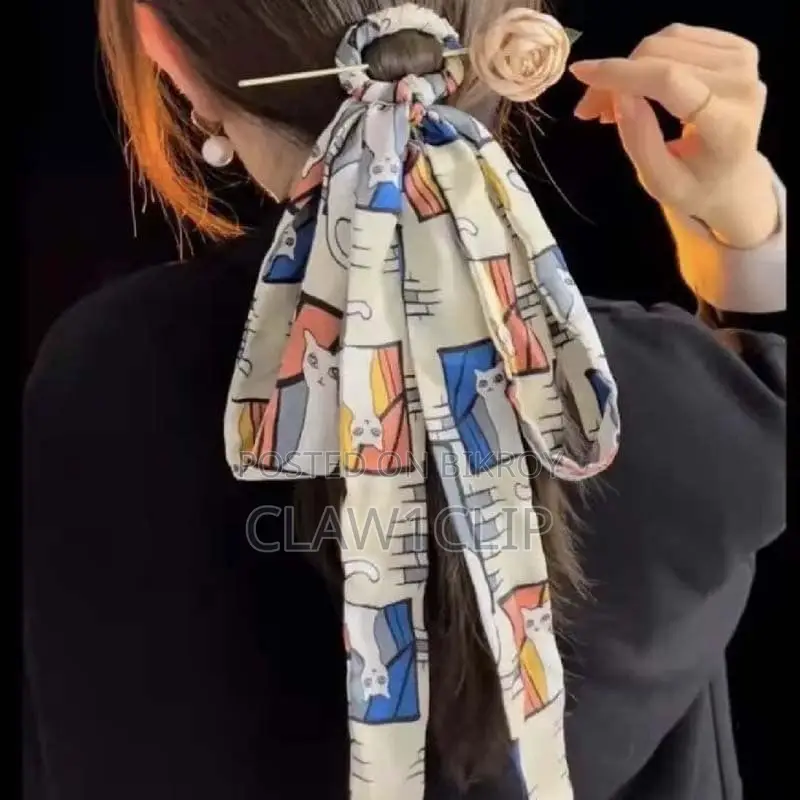 Hair Sticks Chinese Style Elegant Women's Long Ribbon Hair Stick Clip