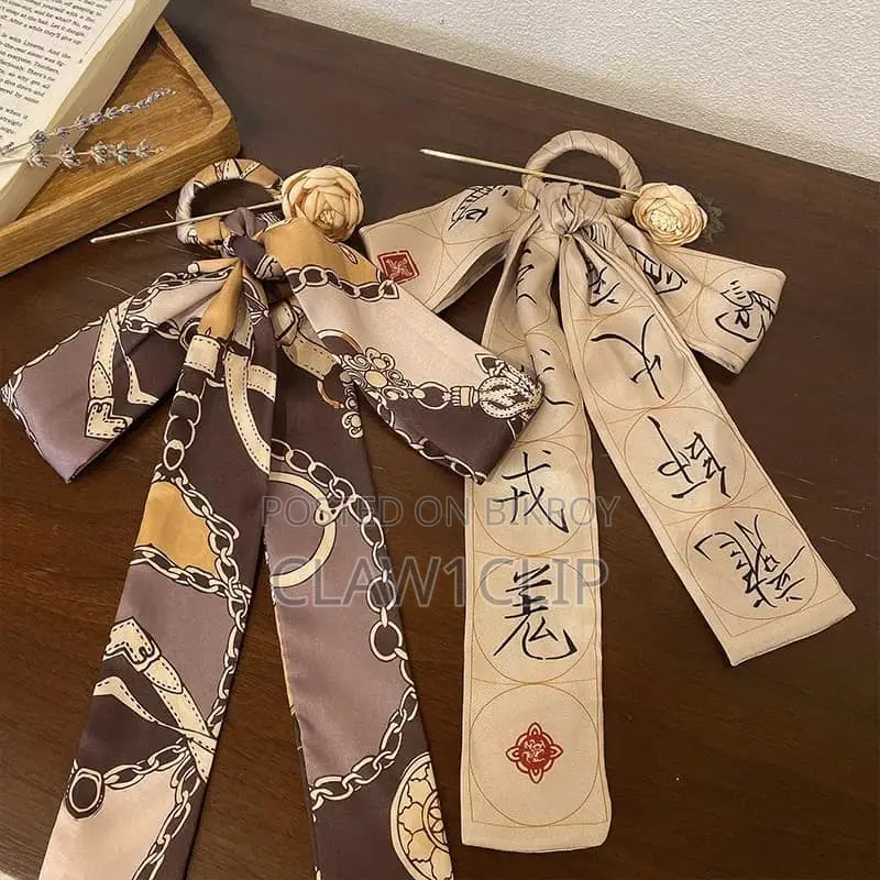 Hair Sticks Chinese Style Elegant Women's Long Ribbon Hair Stick Clip