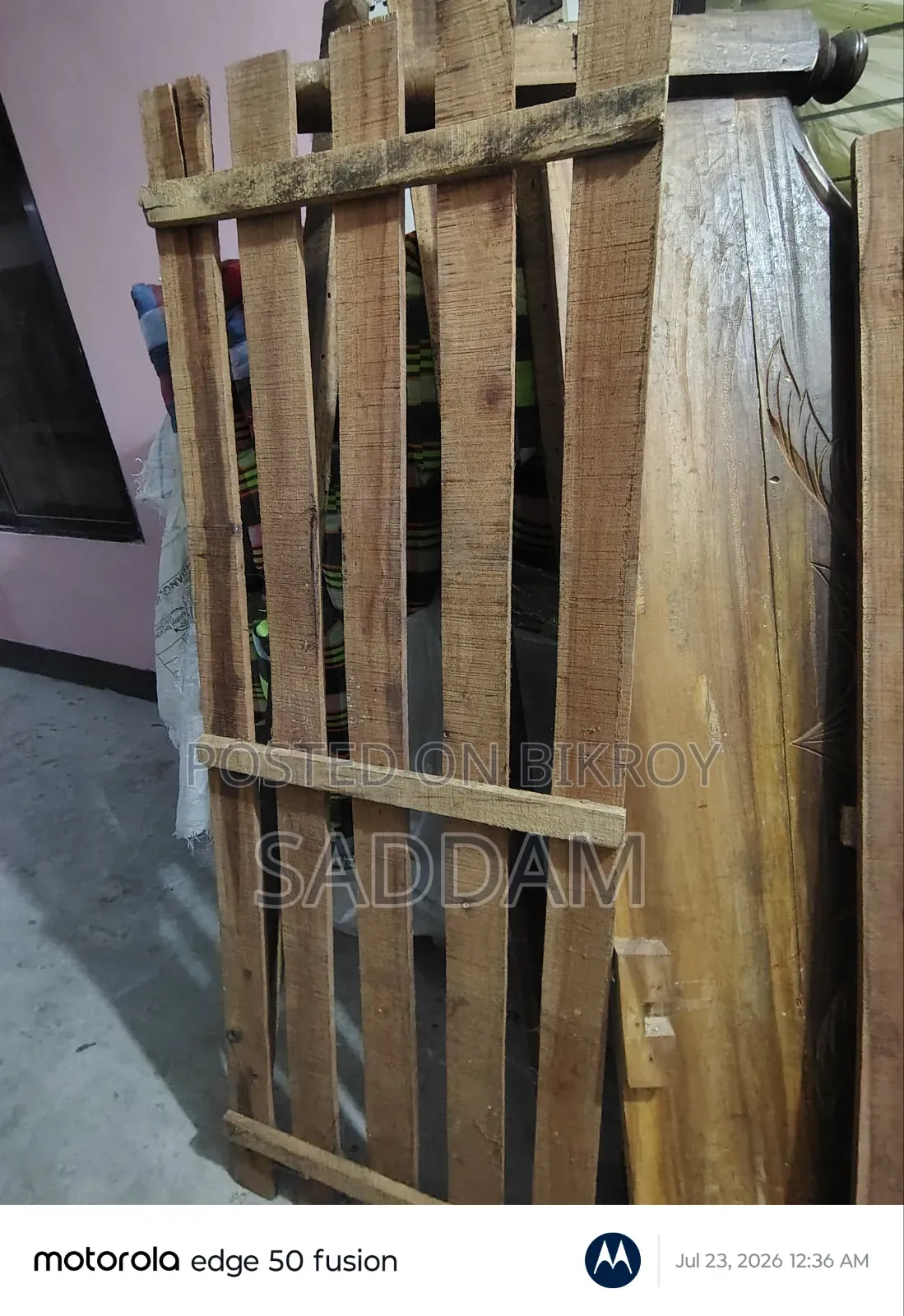 কাঠের পুরান খাট ৬/৭ ফিট