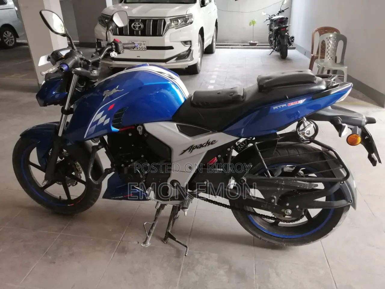 টিভিএস আপাচে ১৬০ ৪ভি ২০২১ নীল