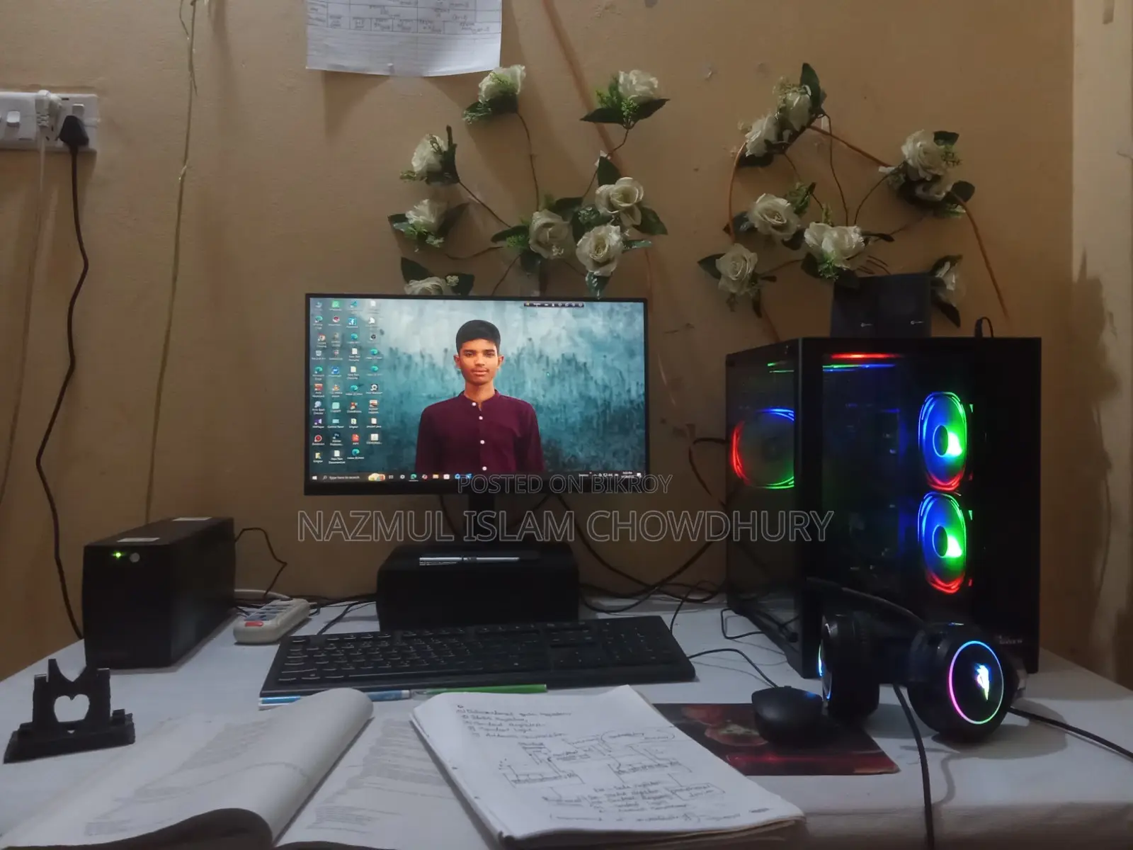 ডেস্কটপ কম্পিউটার ১৬জিবি এএমডি রাইজেন ৭ এসএসডি ২৫৬জিবি