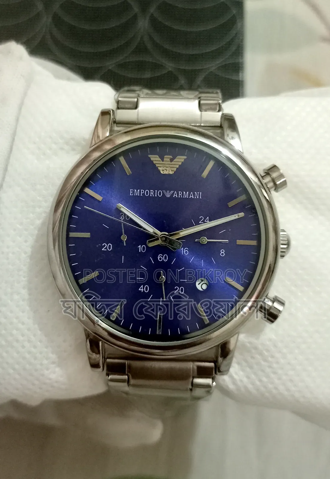 AAA Grade Emporio Armani Quartz Chronograph Watch 45mm Dial Size