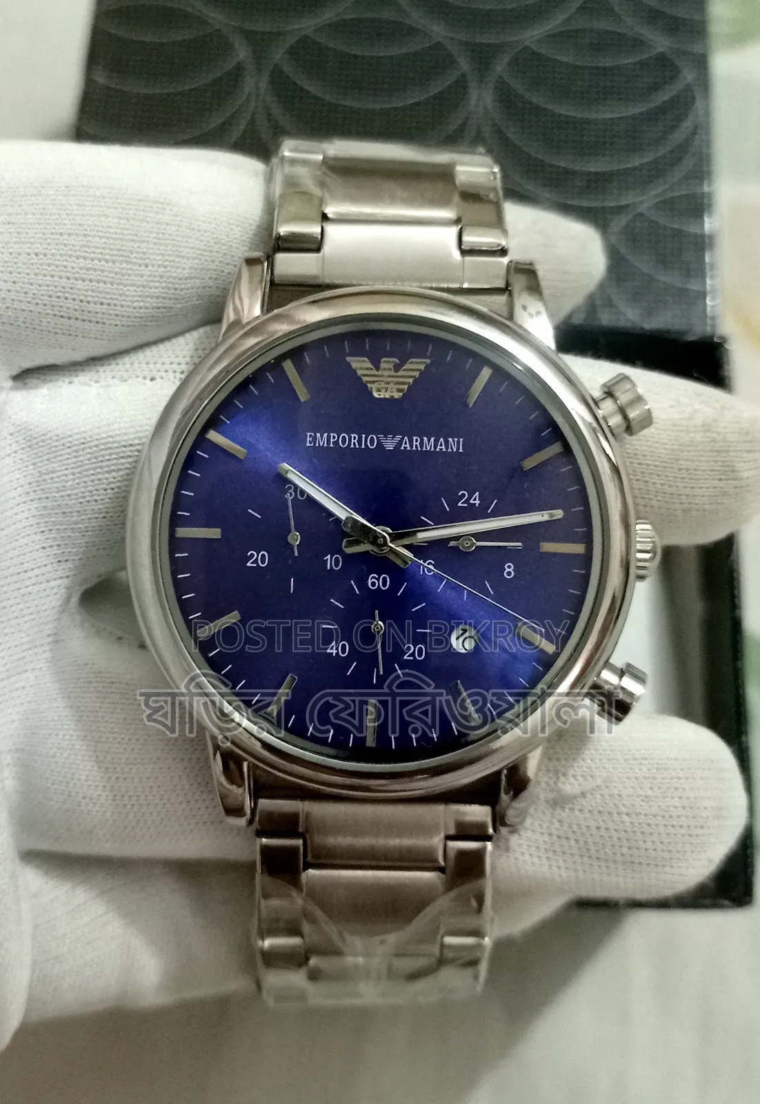 AAA Grade Emporio Armani Quartz Chronograph Watch 45mm Dial Size