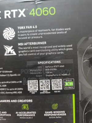 Msi RTX 4060 Graphics Card