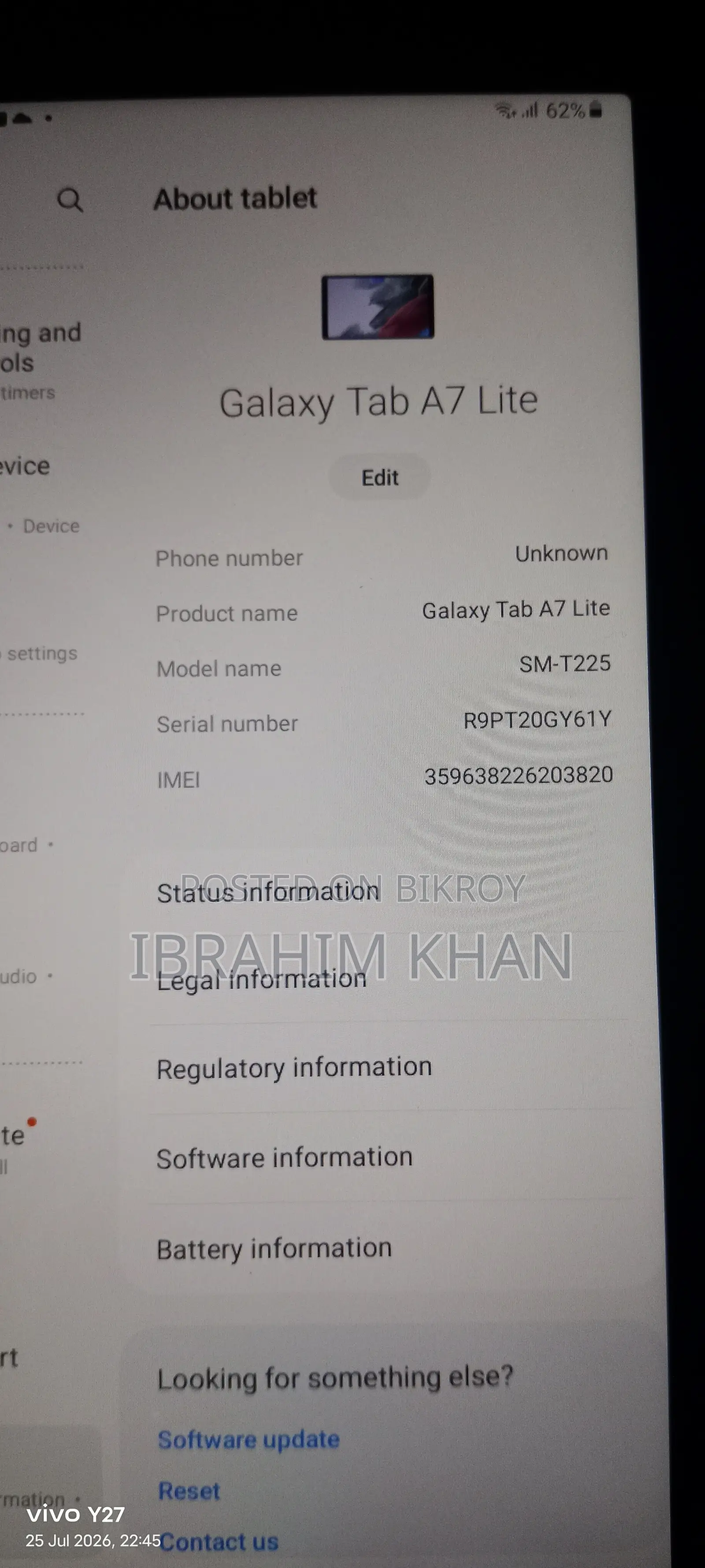 Samsung Galaxy Tab A7 Lite 32 GB Black