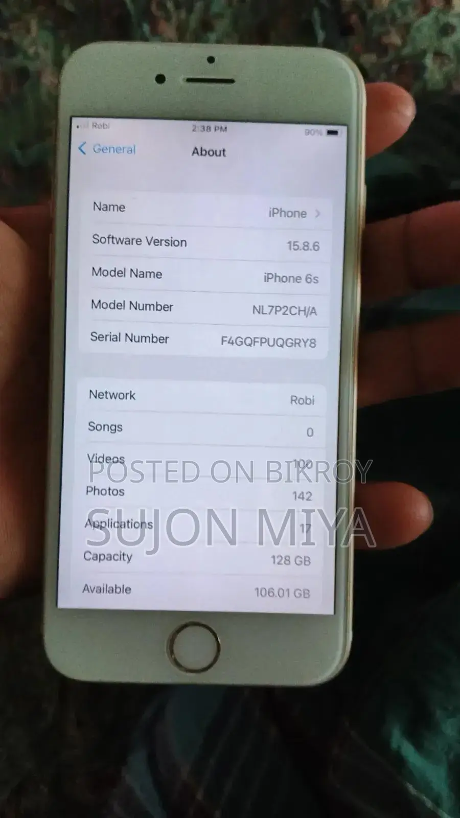 অ্যাপল আইফোন ৬এস ১২৮ জিবি রোজ গোল্ড