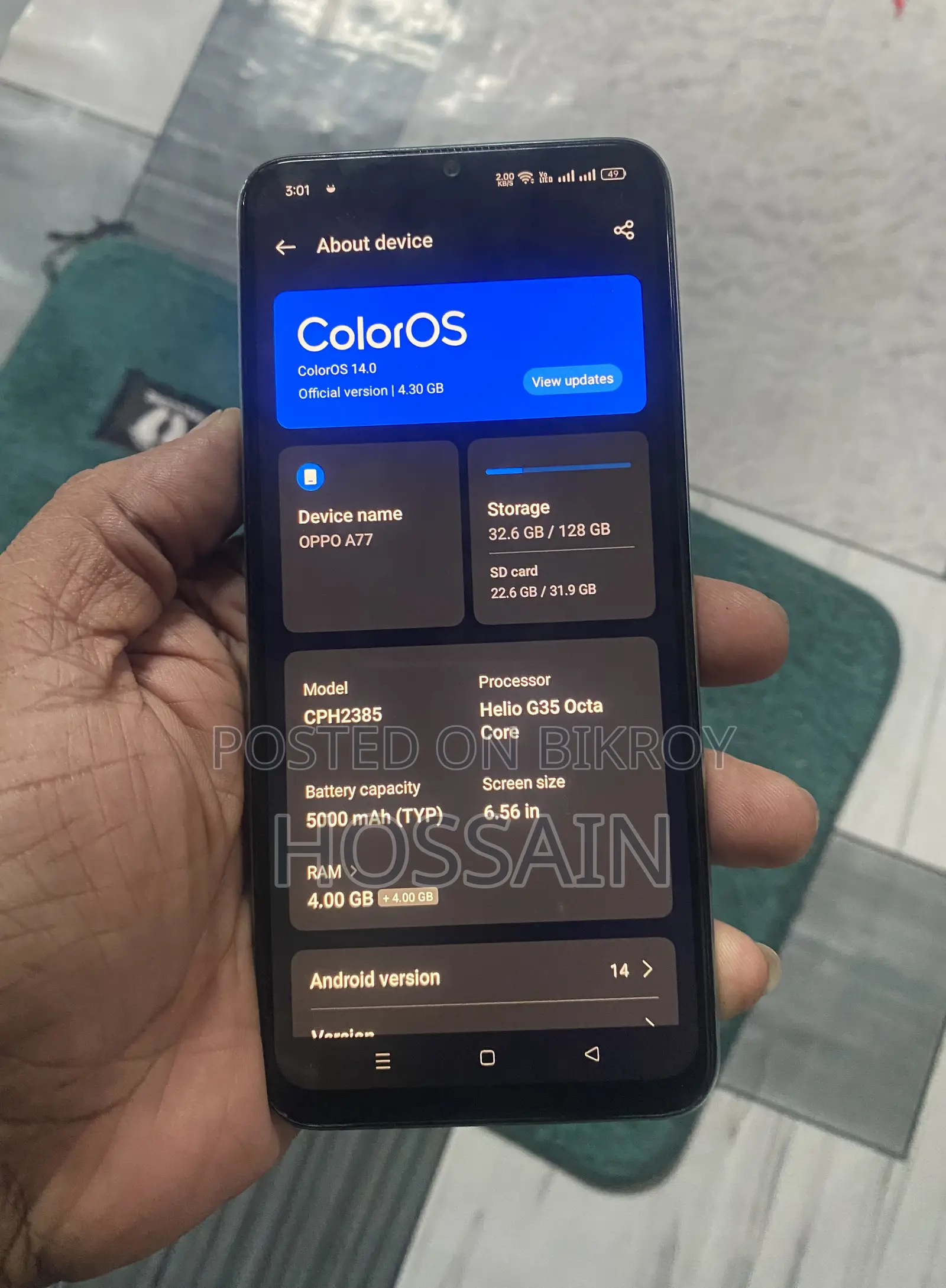 Oppo A77 128 GB Black