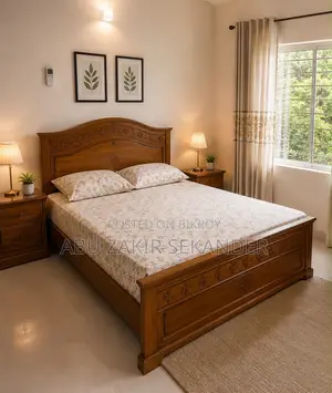 High-Quality Teak Wood Bed