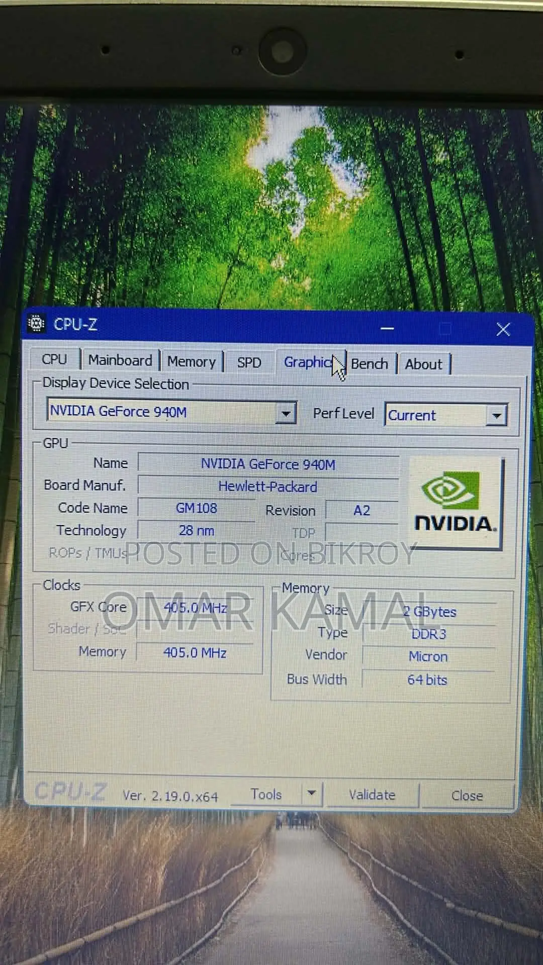 Laptop HP 15-da2933nia 8GB Intel Core i5 SSD 256GB