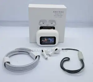 A9 Pro Display Earbuds White - Bluetooth Headphone White