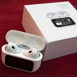 A9 Pro Display Earbuds White - Bluetooth Headphone White