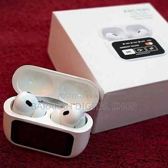 A9 Pro Display Earbuds White - Bluetooth Headphone White
