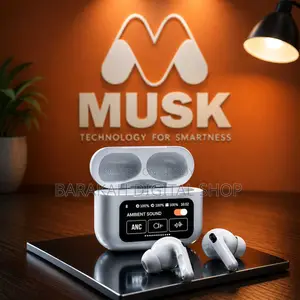 A9 Pro Display Earbuds White - Bluetooth Headphone White
