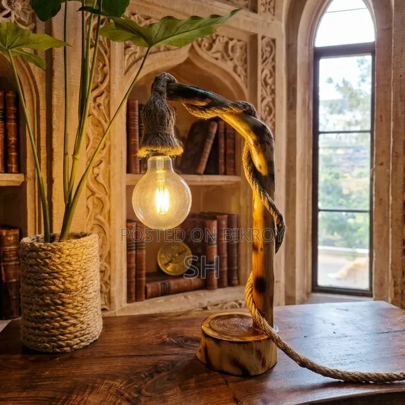 Handmade Wooden Table Lamp (Handmade Wooden Table Lamp)
