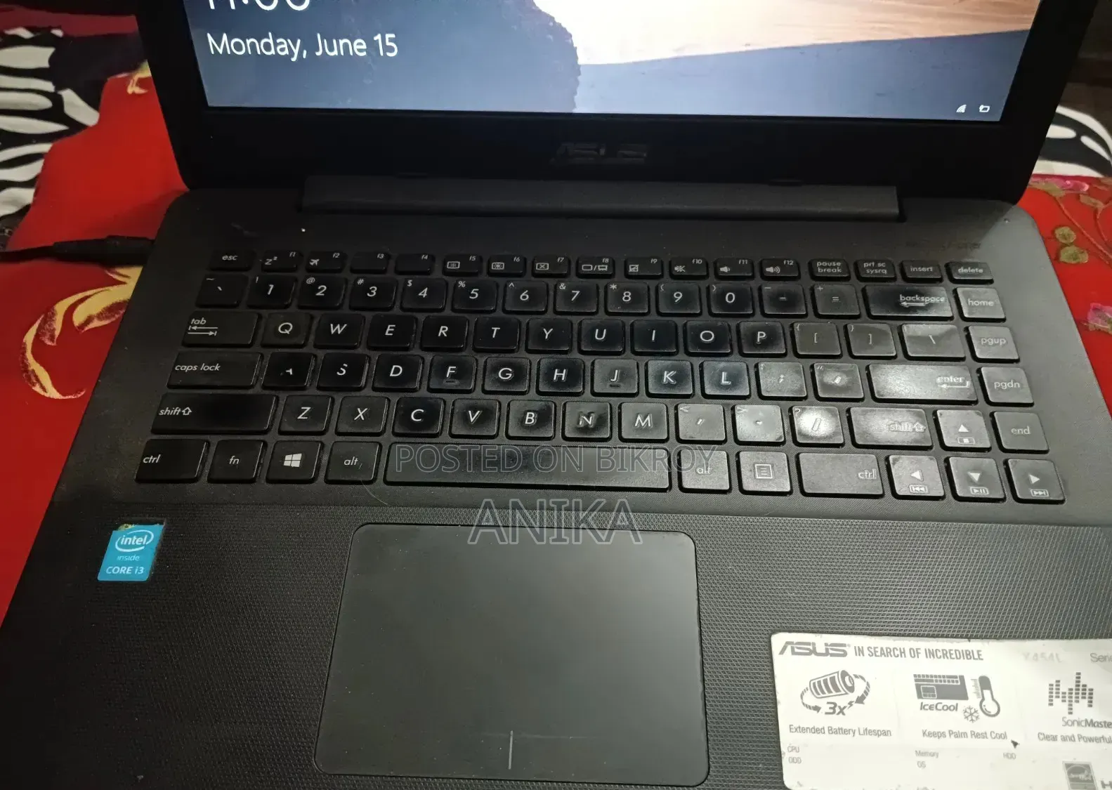 Asus 8GB Intel Core i3 HDD+SSD 512GB Laptop