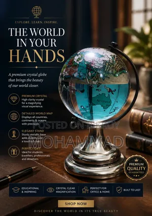 Transparent Crystal Magnifying Globe